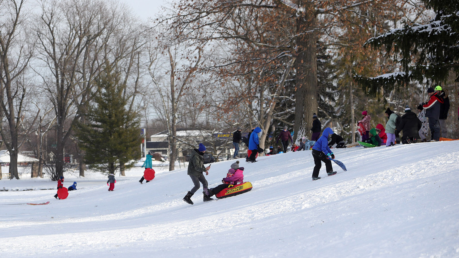 A full day of sledding